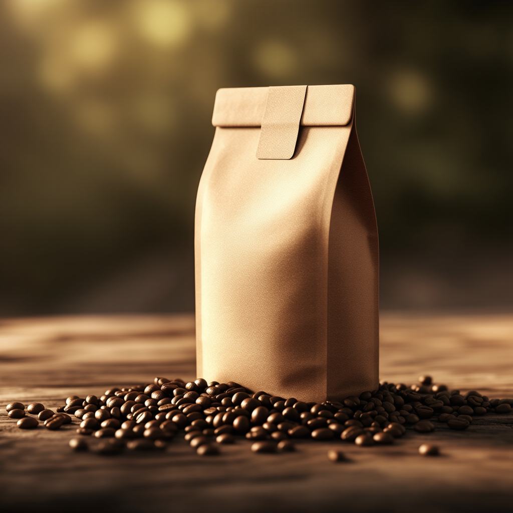 AI-generated single-origin coffee bag photo